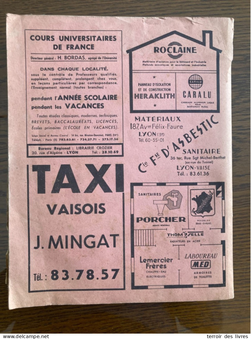 ANNUAIRE TELEPHONIQUE PTT RHONE 69 - 1965 Liste Particuliers Et Professionnels - Très Bon état D'usage - Rhône-Alpes