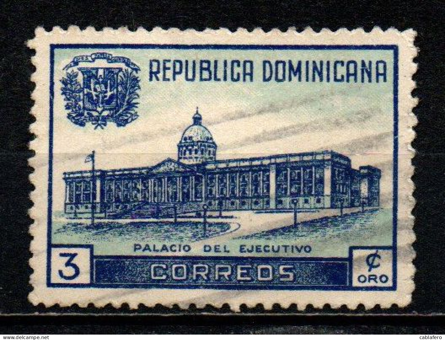 REPUBBLICA DOMENICANA - 1948 - PALAZZO DEL GOVERNO - USATO - Dominikanische Rep.