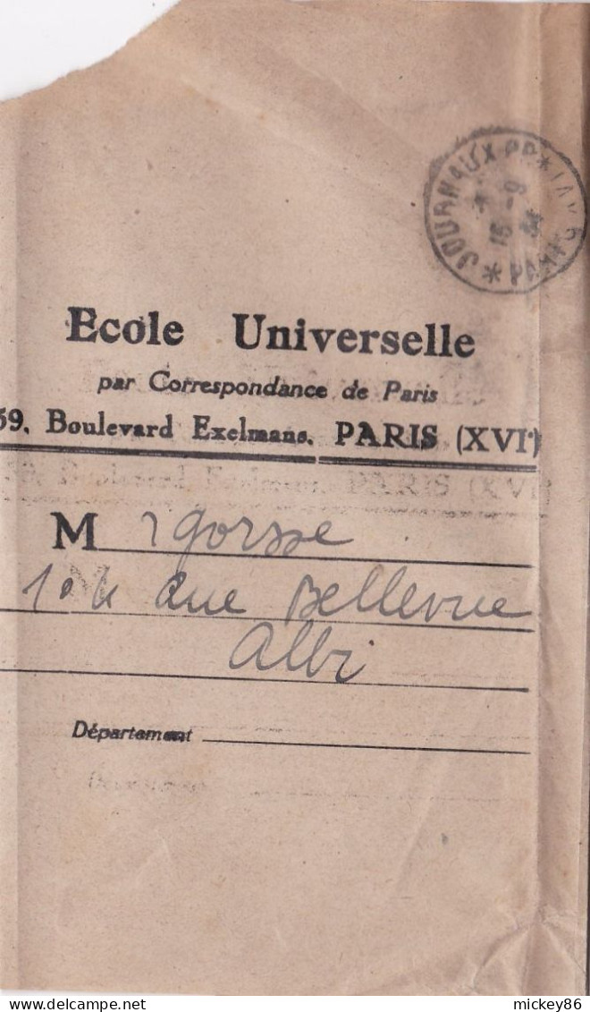 Journaux--1934 -Bande De Journal" Ecole Universelle" De PARIS  à  ALBI-81 (France)--cachet  PARIS  JOURNAUX PP - Zeitungsmarken (Streifbänder)