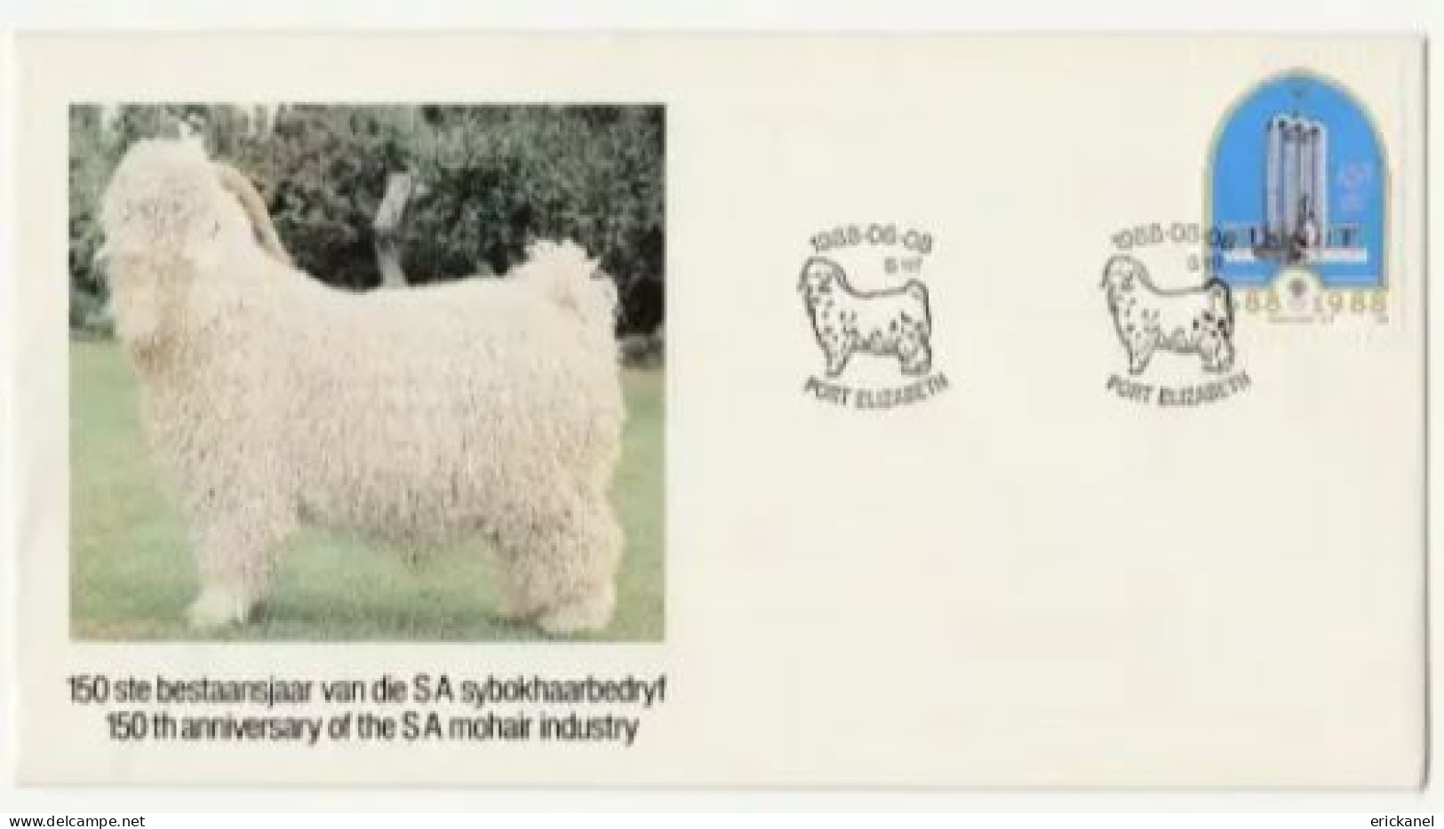 1988 SOUTH AFRICA 150th Anniversary Of The SA Mohair Industry Commemorative Cover - FDC