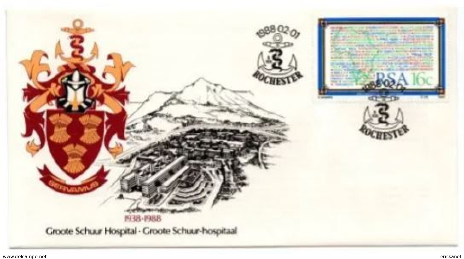 1988 SOUTH AFRICA Groote Schuur Hospital Commemorative Cover - FDC