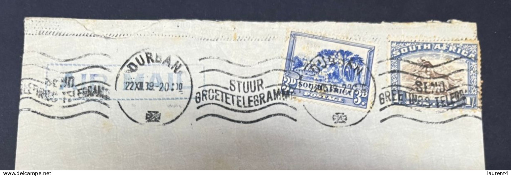 4-4-2024 (1 Z 3 A) Letter Posted From South Africa To Australia (Sydney) In 1939 (size Is 14,6 X 12,2 Cm) - Briefe U. Dokumente