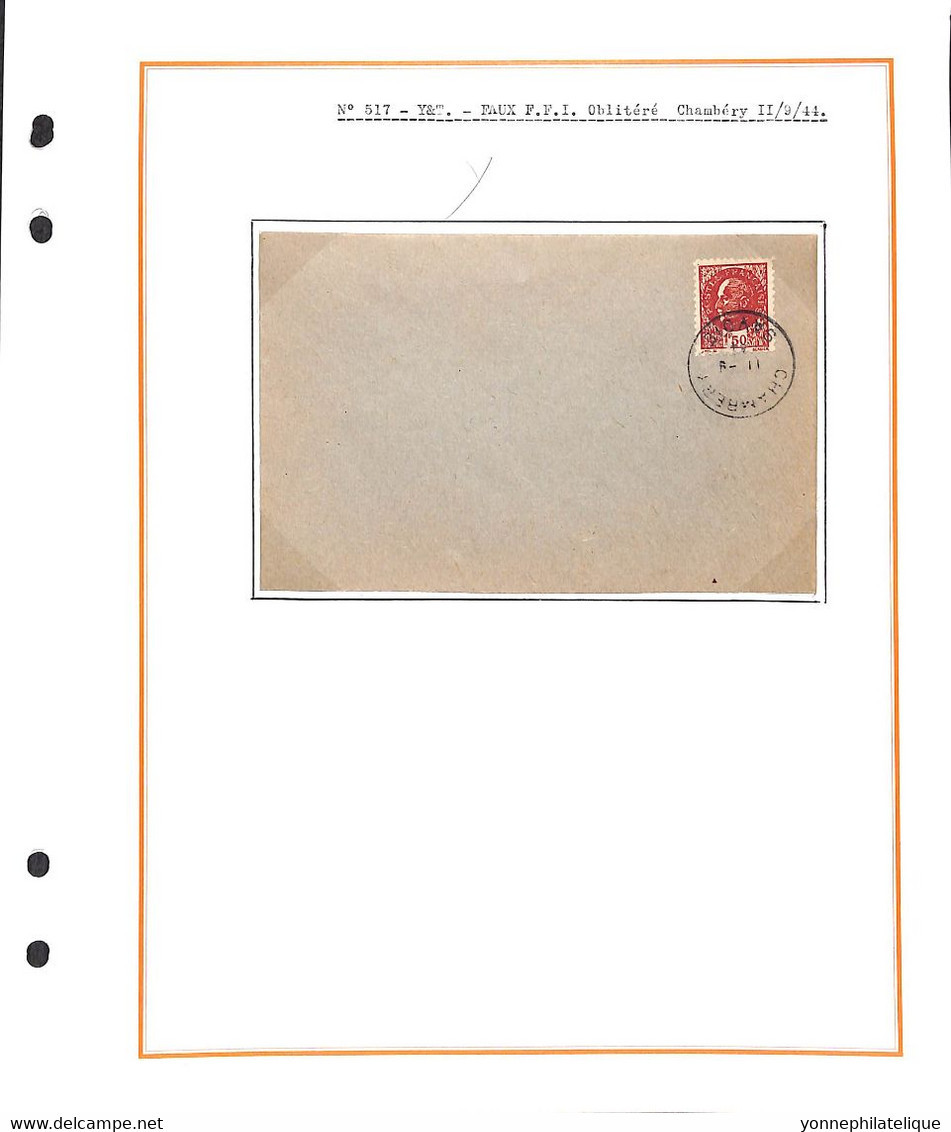 GUERRE -  N°517j - Faux FFI ( Voir Scan Et Descriptif) - War Stamps