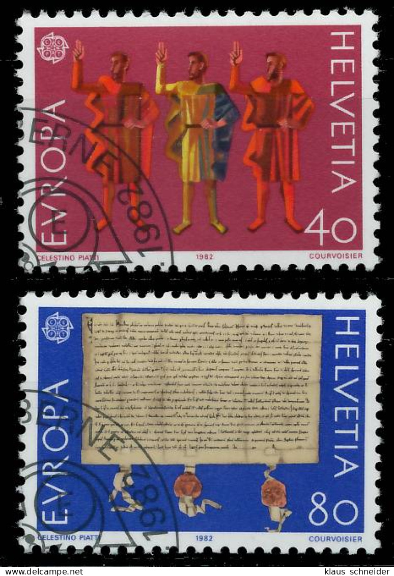 SCHWEIZ 1982 Nr 1221-1222 Gestempelt X5B55D2 - Used Stamps