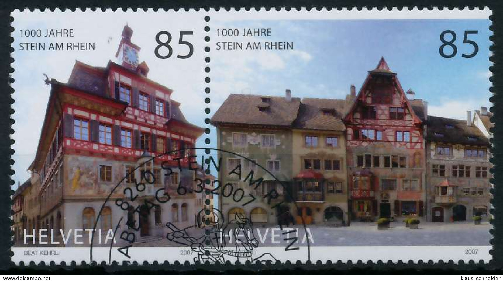 SCHWEIZ 2007 Nr WZd 65 Gestempelt WAAGR PAAR X731152 - Used Stamps