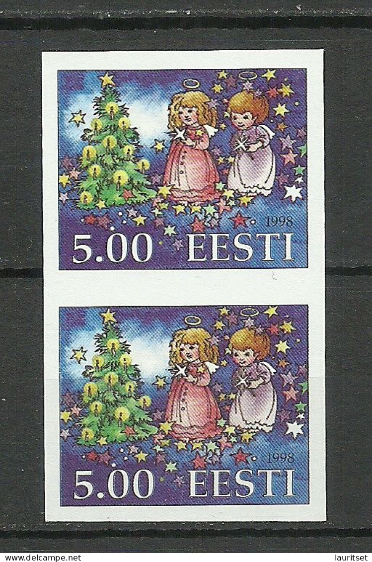 ESTLAND Estonia 1998 Michel 337 U As Pair MNH Noel Christmas Weihnachten - Estonia