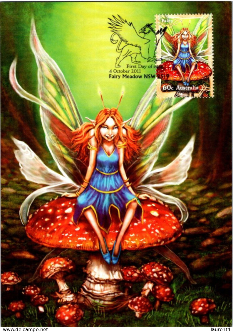 4-4-2024 (1 Z 5) Australia (maxicard) Fairy Seated On Mushroom (if No Purchase This Item WILL NOT Be Re-listed For Sale) - Maximumkarten (MC)
