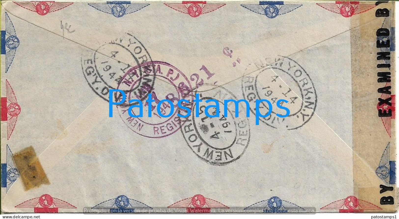 226343 VENEZUELA CARACAS COVER CANCEL YEAR 1944 CENSORED REGISTERED CIRCULATED TO US NO POSTCARD - Venezuela