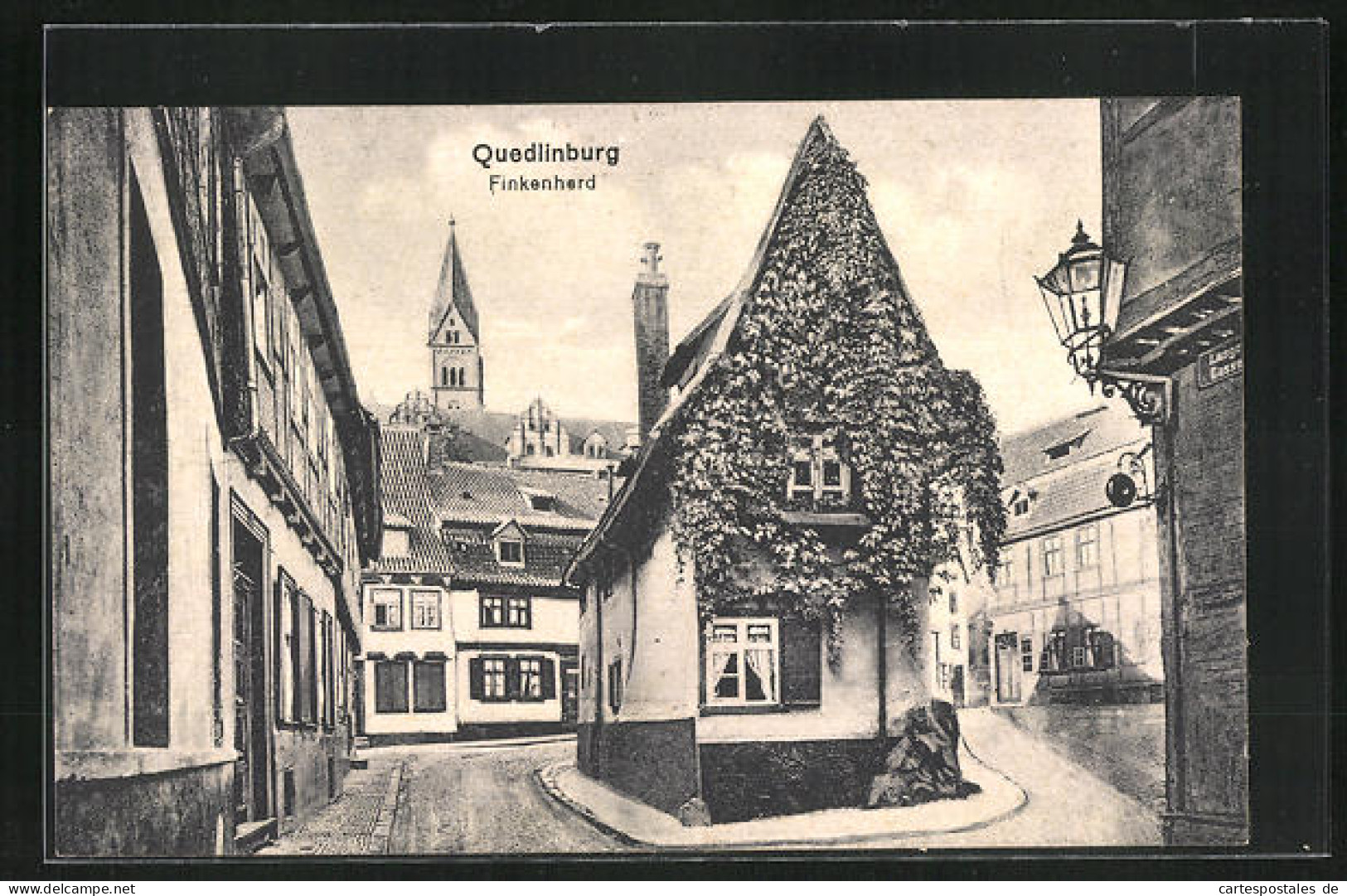 AK Quedlinburg, Finkenherd In Strassenpartie  - Quedlinburg