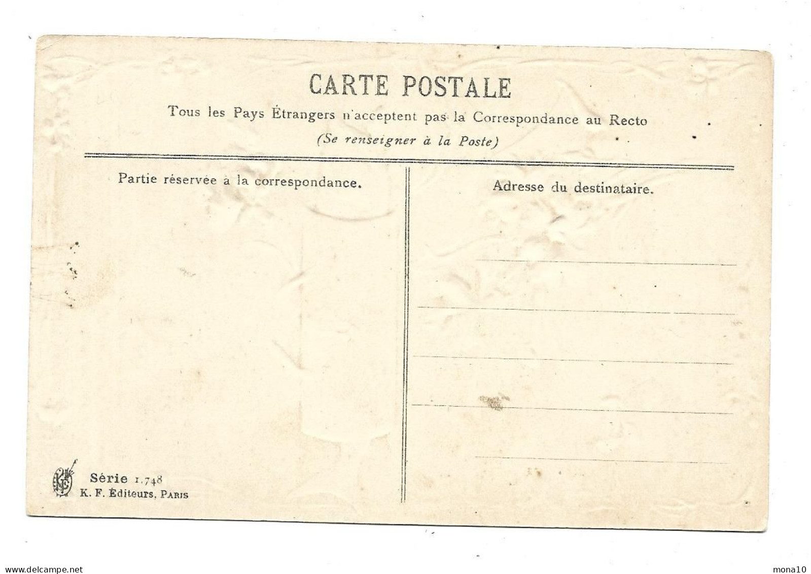 Pâques - 1er Avril - Poisson D'avril - Carte Gaufrée - 1er Avril - Poisson D'avril