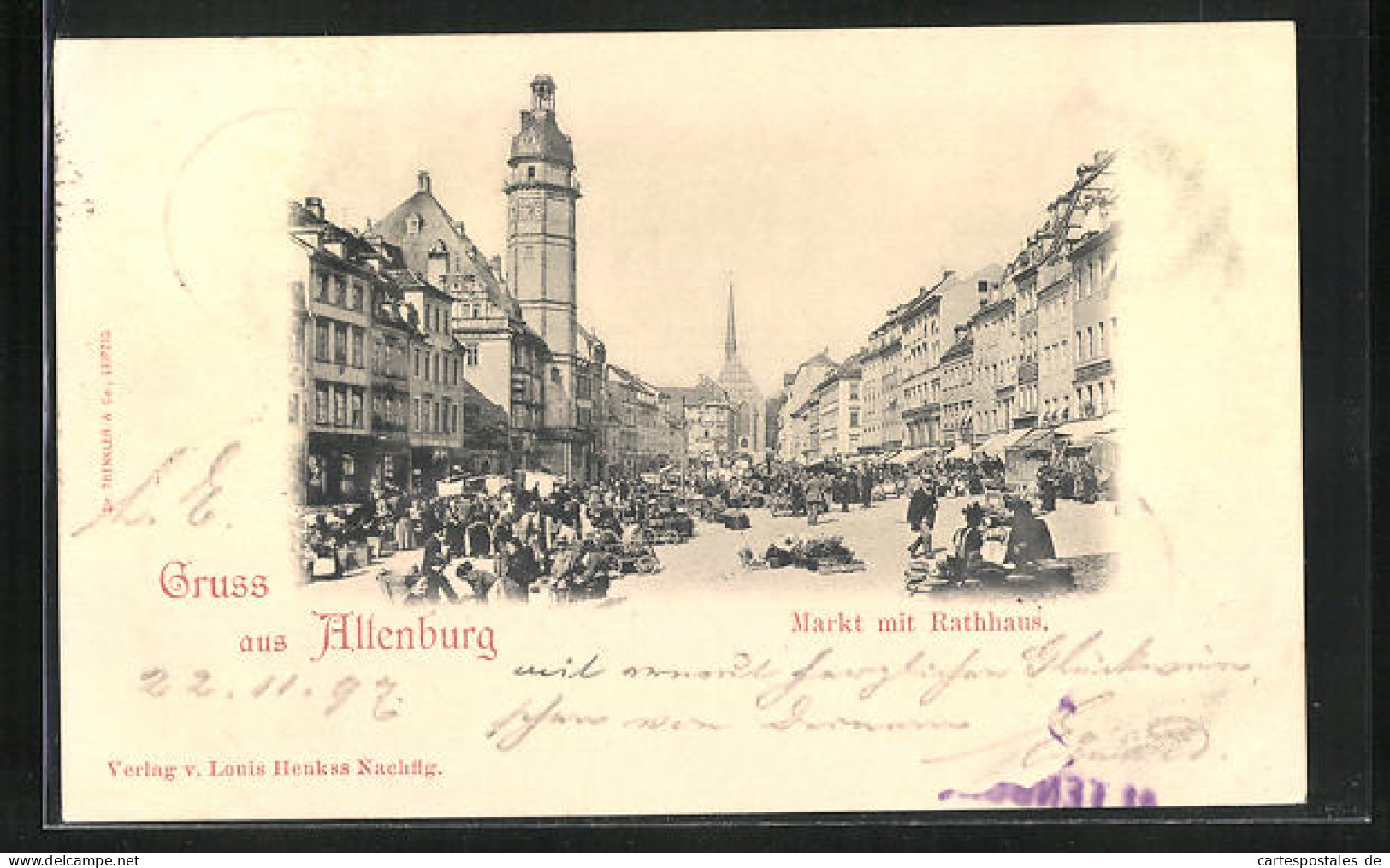 AK Altenburg, Markt Mit Rathaus  - Altenburg