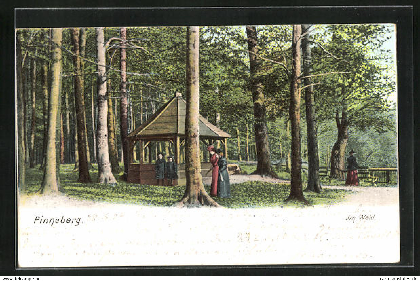 AK Pinneberg, Spaziergänger Und Pavillon Im Wald  - Pinneberg
