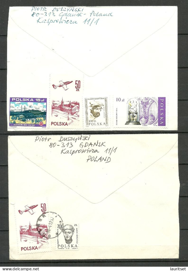 Poland Polska 1980ies - 2 Express Air Mail Covers To Finland - Covers & Documents