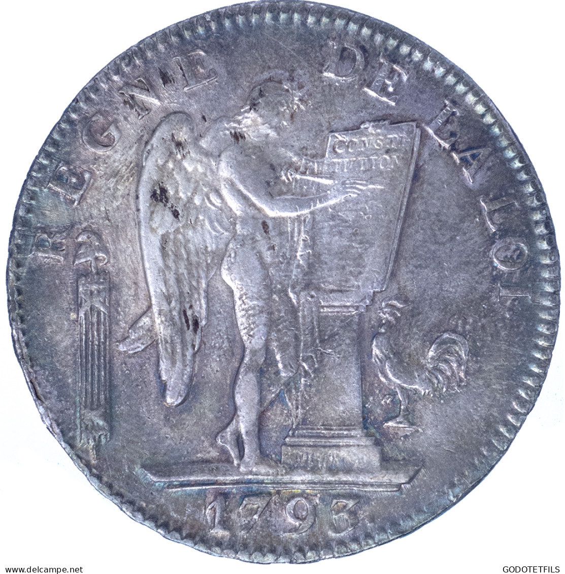 Louis XVI-Écu De Six Livres 1793 Paris - 1792-1975 Nationale Conventie