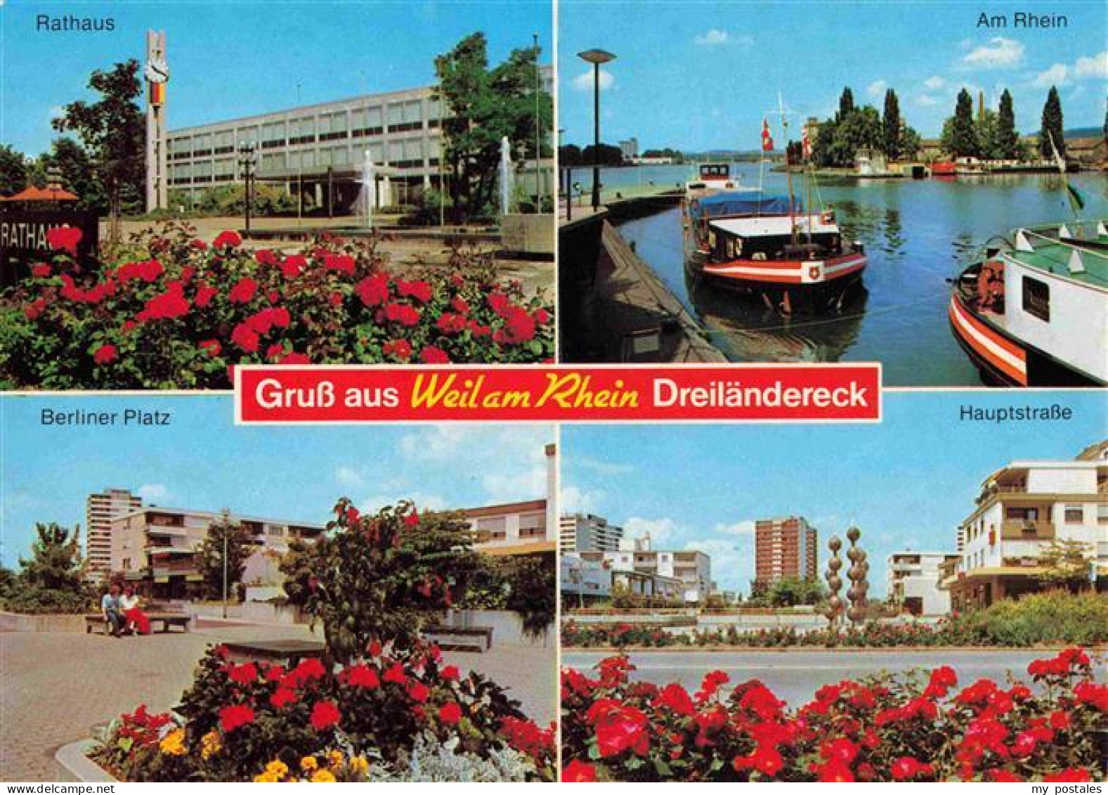 73969229 Weil_am_Rhein Rathaus Berliner Platz Rheinpartie Hauptstrasse - Weil Am Rhein