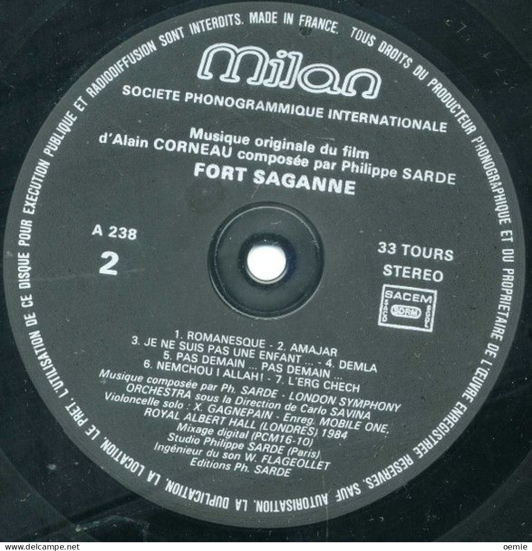 BANDE ORIGINALE  DU FILM  FORT SAGANE  MUSIQUE PHILIPPE SARDE - Musique De Films