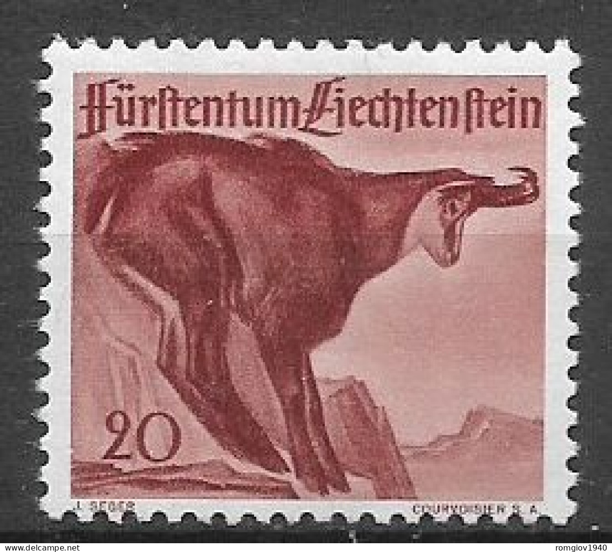 LIECHTENSTEIN 1947  FAUNA UNIF. 228 MLH  VF - Servizio