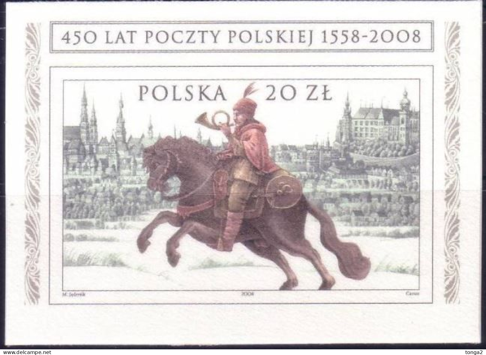 Poland Limited Edition MS Printed On Silk - Unusual - Nuevos