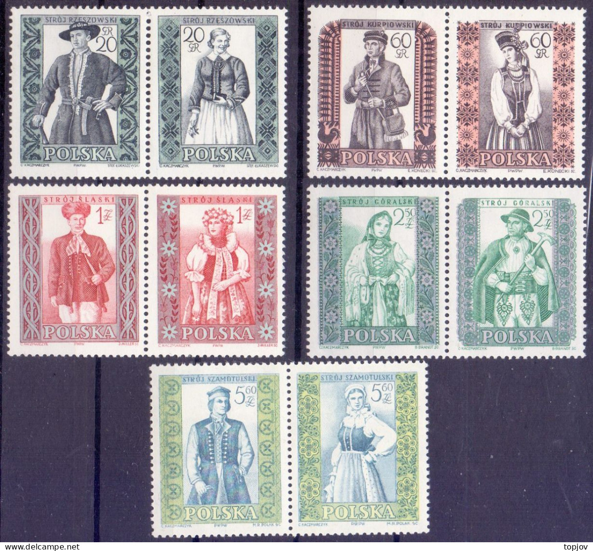 POLAND - COSTUMES - **MNH - 1959 - Unused Stamps