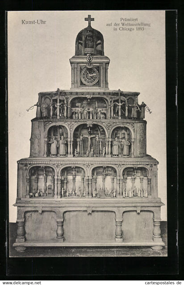 AK Chicago, Kunstuhr Prämiert Auf Der Weltausstellung 1893  - Astronomie