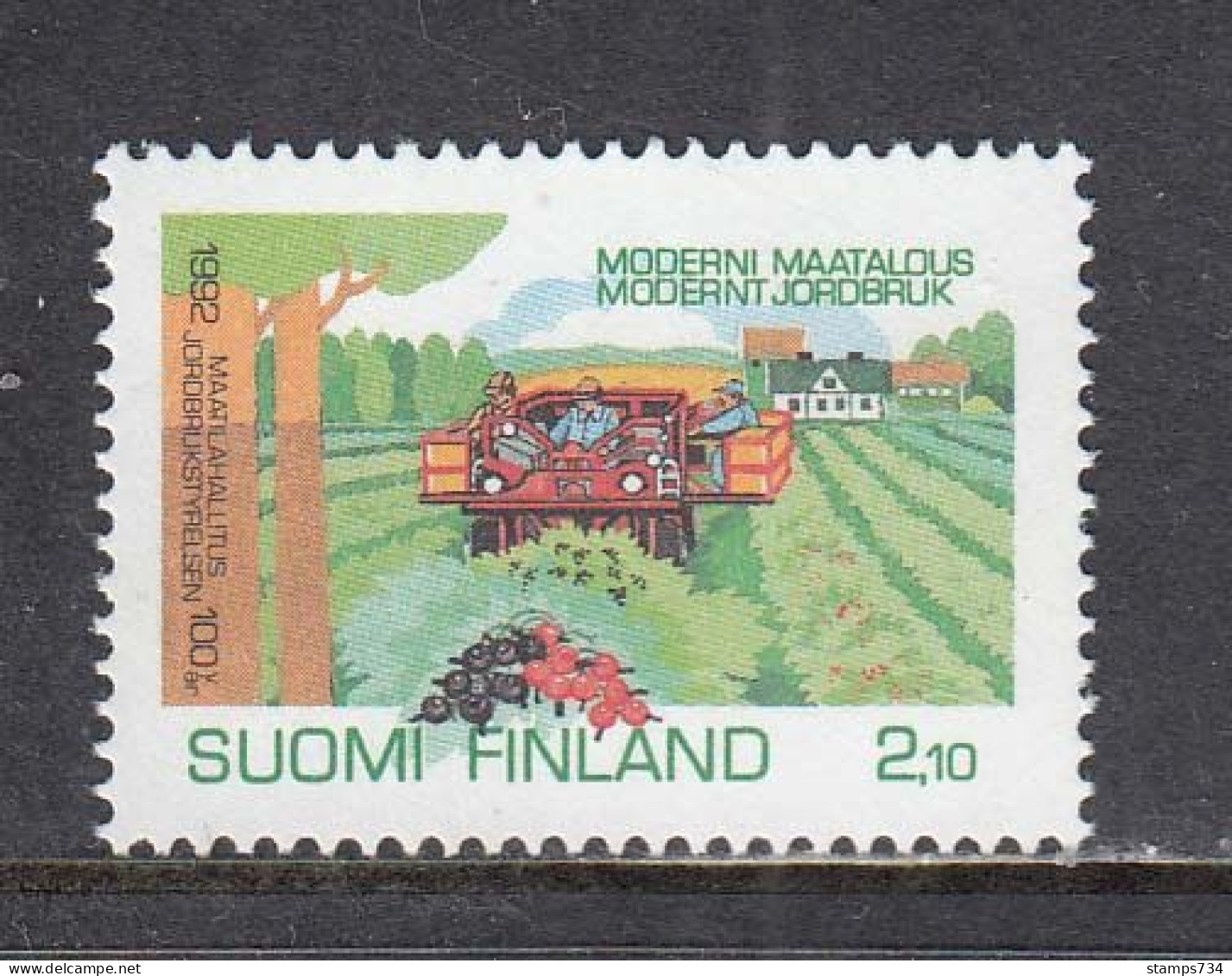 Finland 1992 - 100 Years Of The Central Office For Agriculture, Mi-Nr. 1180, MNH** - Unused Stamps