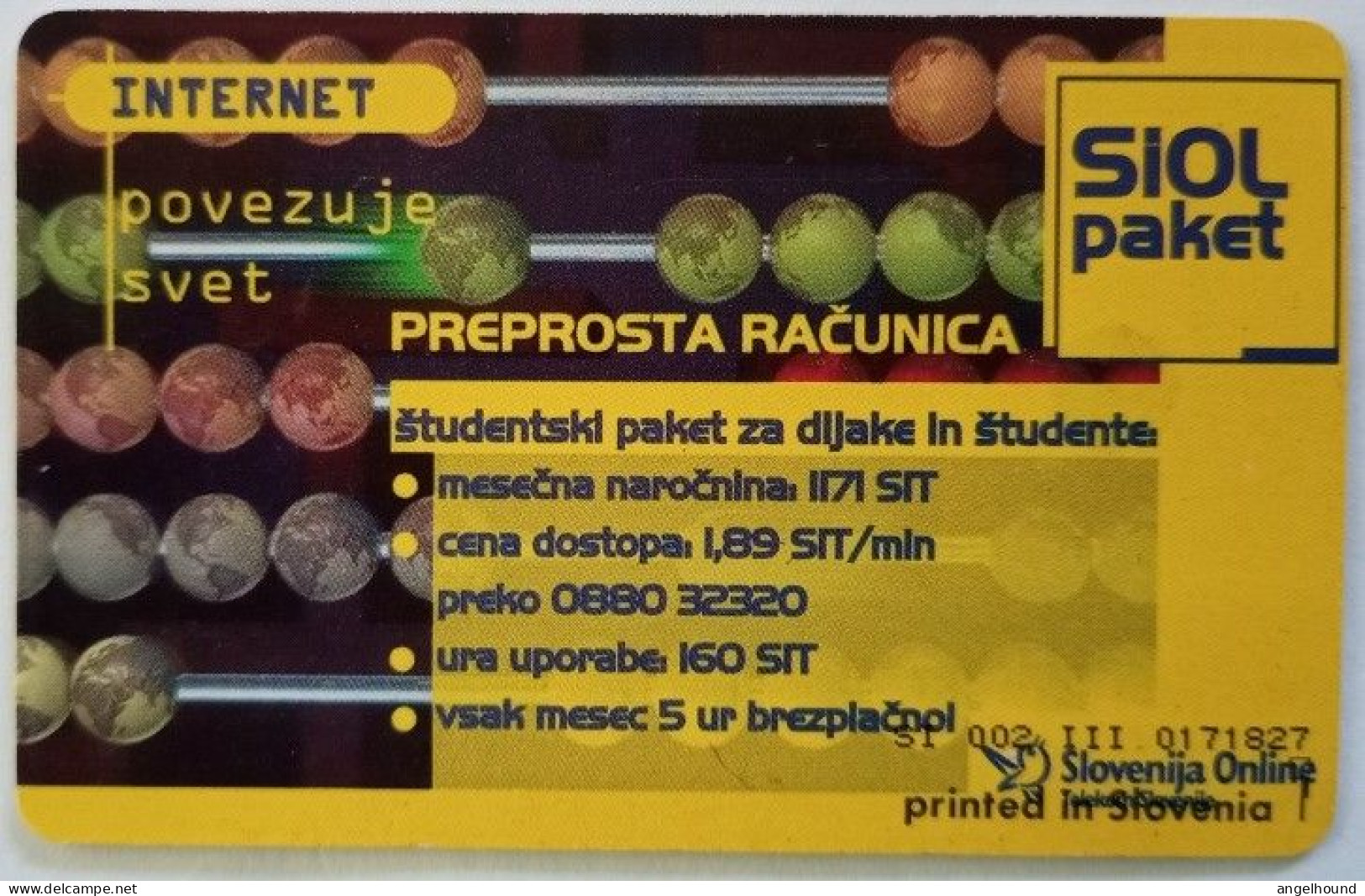 Slovenia 25 Unit Chip Card - Rdeca Murka / Siol Paket - Slovenia
