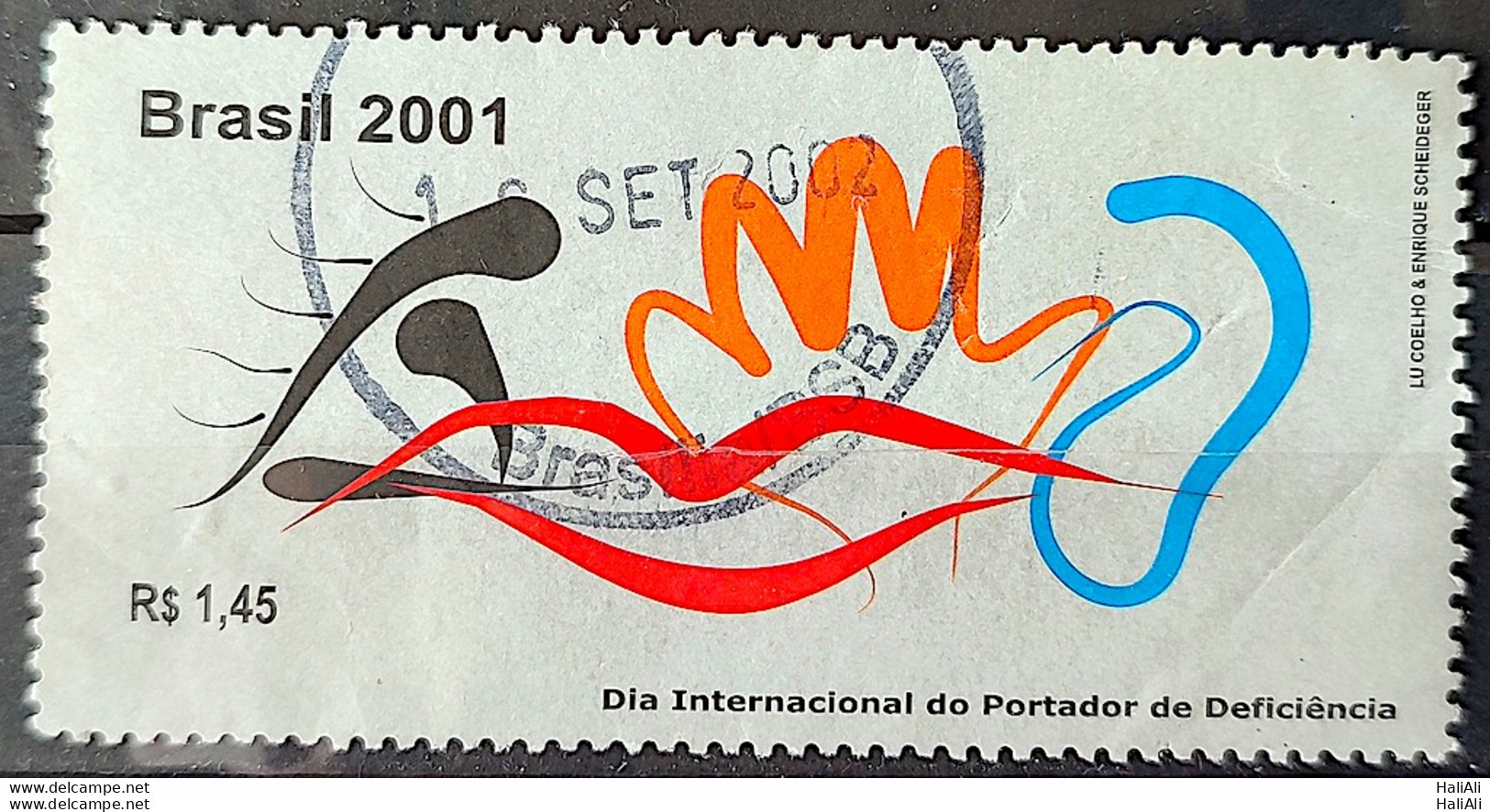 C 2434 Brazil Stamp International Day Of People With Disabilities Health 2001 Circulated 1 - Usati