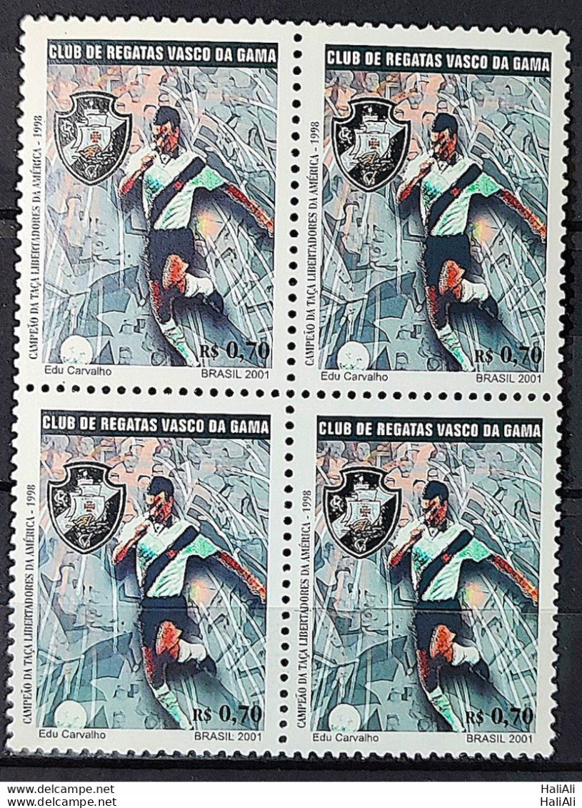 C 2401 Brazil Stamp Football Vasco Da Gama Ship 2001 Block Of 4 - Neufs