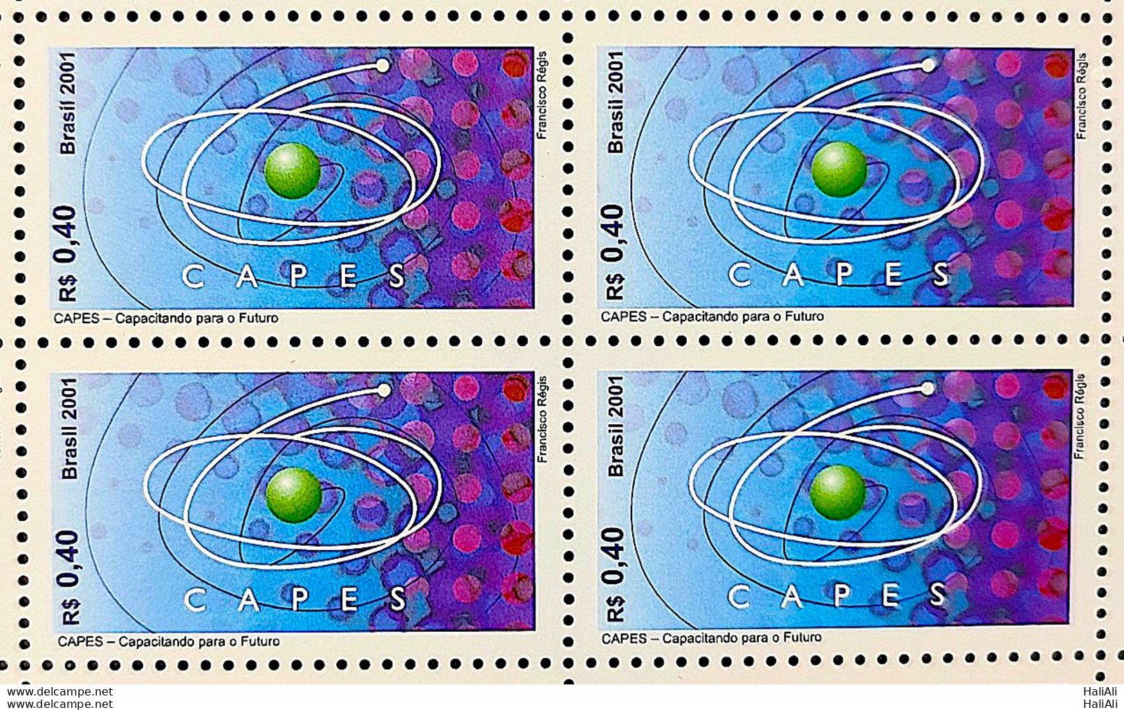 C 2399 Brazil Stamp CAPES Education 2001 Block Of 4 - Unused Stamps