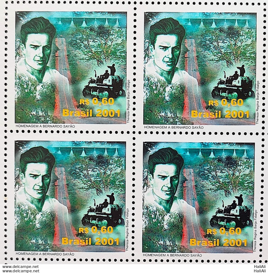 C 2396 Brazil Stamp Bernardo Sayao Agronomy Health Brasilia 2001 Block Of 4 - Neufs