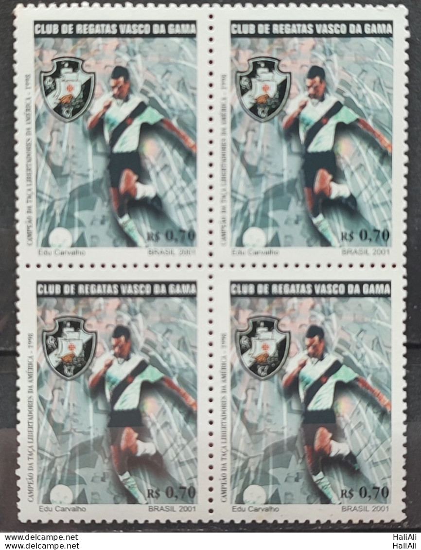 C 2401 Brazil Stamp Football Vasco Da Gama Ship 2001 Block Of 4 02 - Neufs