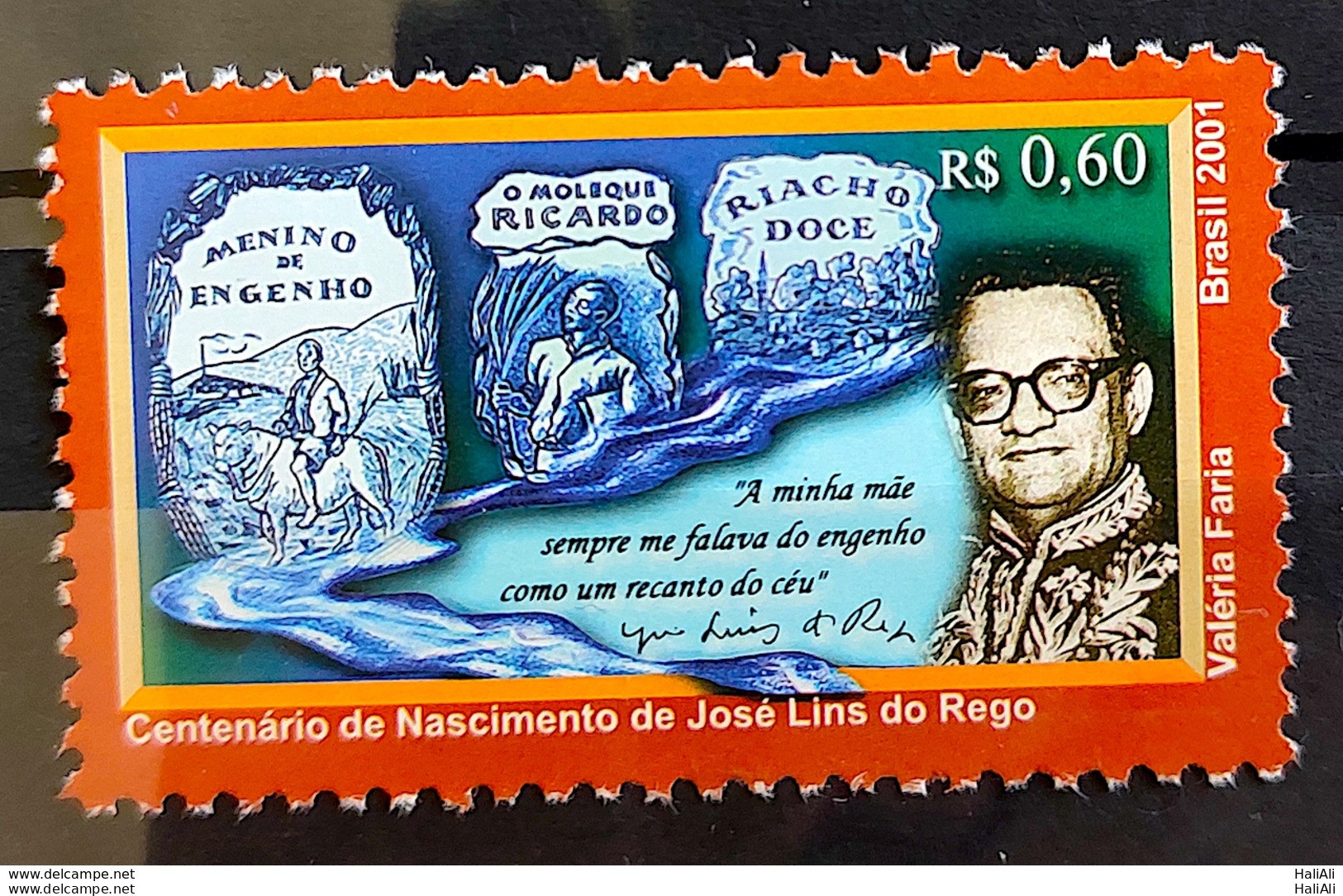 C 2381 Brazil Stamp Writer José Lins Do Rego Literature 2001 - Neufs