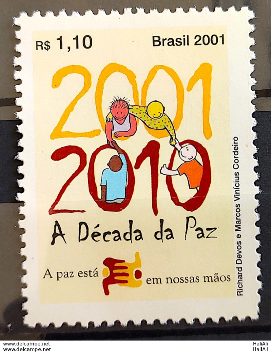 C 2377 Brazil Stamp Decade Of Culture Of Peace 2001 - Unused Stamps
