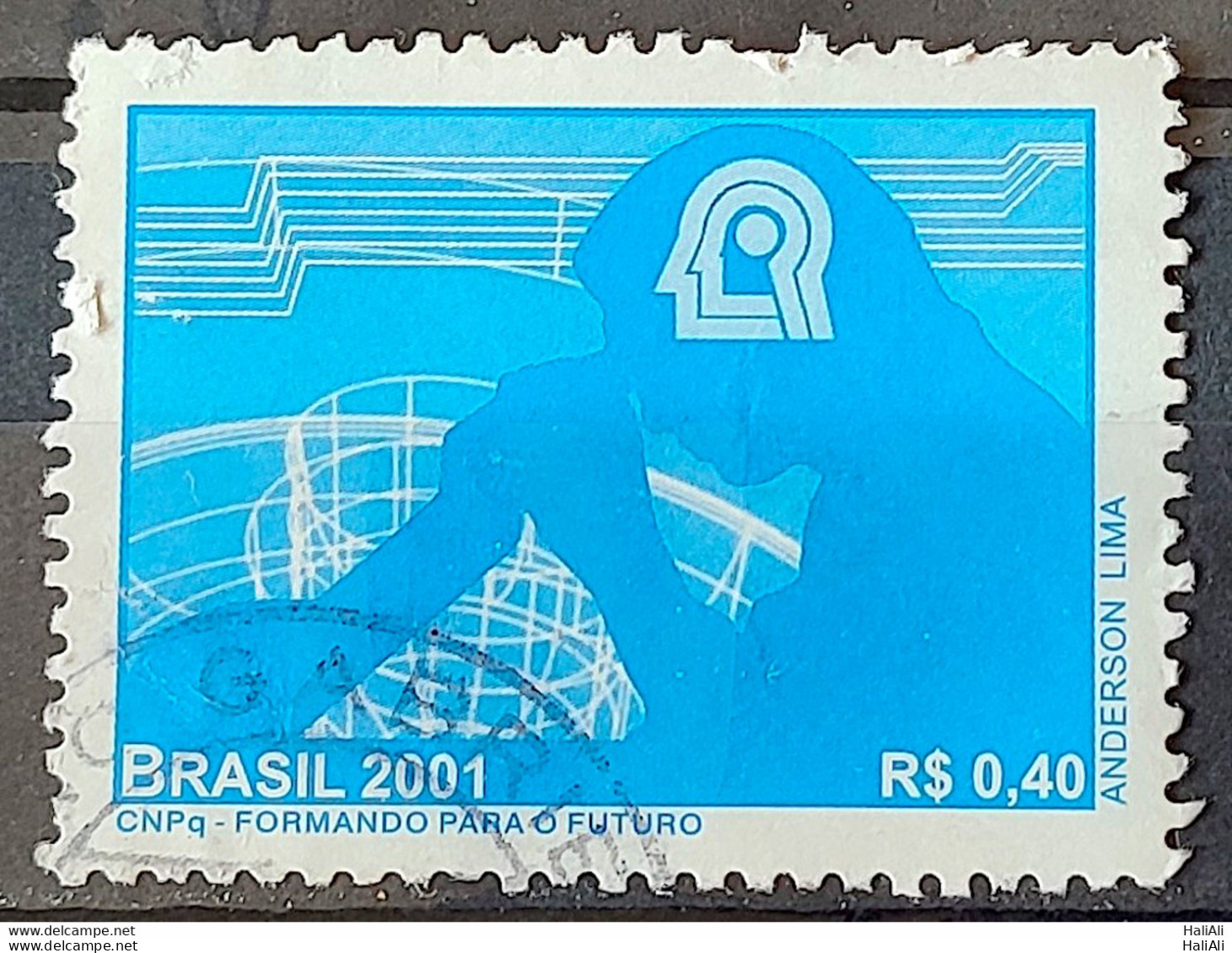 C 2375 Brazil Stamp CNPQ Science Education 2001 Circulated 1 - Gebruikt