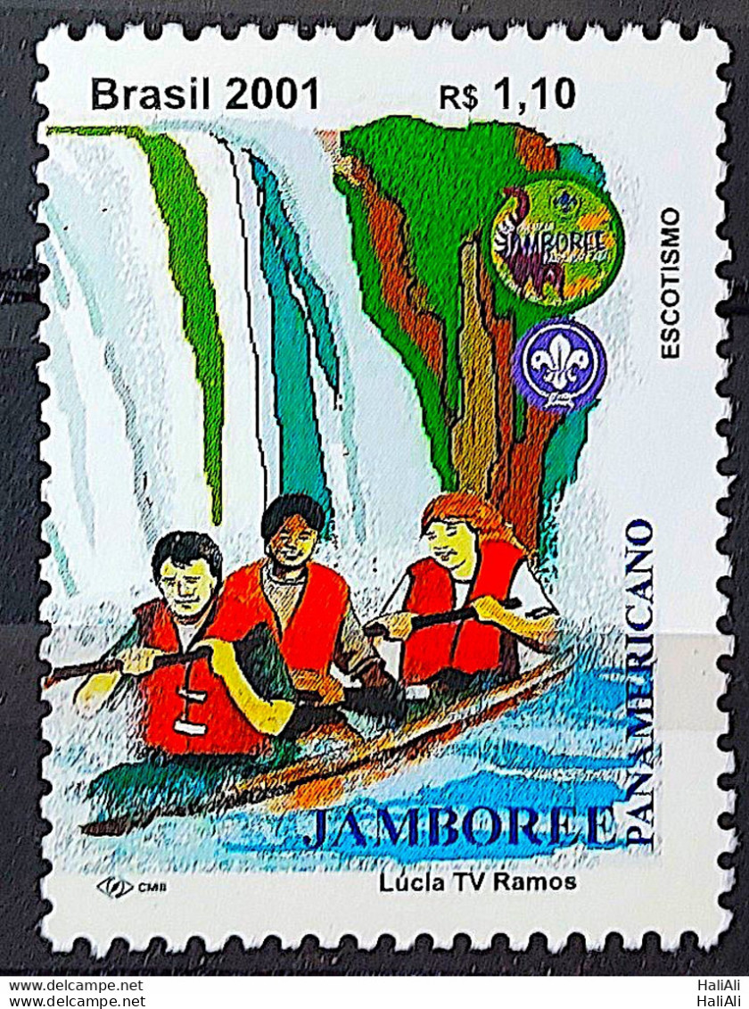 C 2362 Brazil Stamp Jamboree Scouting Canoeing Waterfall 2001 - Neufs