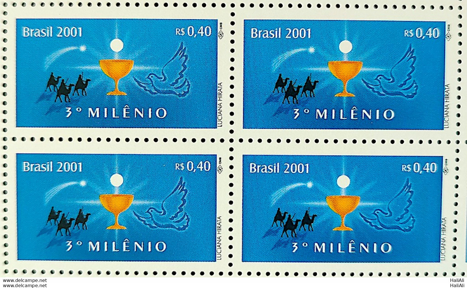 C 2356 Brazil Stamp Religion Catholic Christian 2001 Block Of 4 - Neufs
