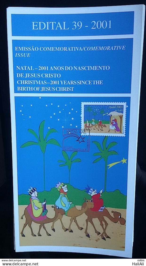 Brochure Brazil Edital 2001 39 Christmas Religion - Briefe U. Dokumente