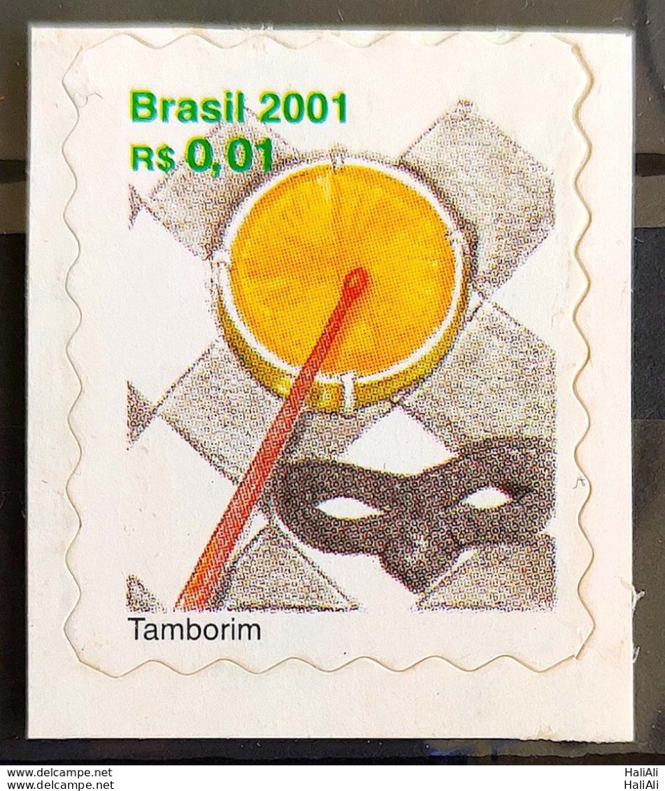 Brazil Regular Stamp RHM 804 Musical Instrument Perce In Wave Tambourine 2001 - Ungebraucht