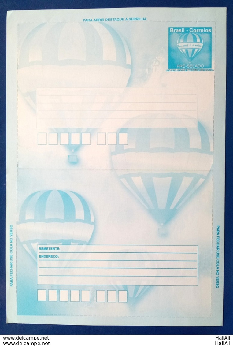 Brazil Aerogram Cod 107 Country Like My Father 2001 - Postwaardestukken