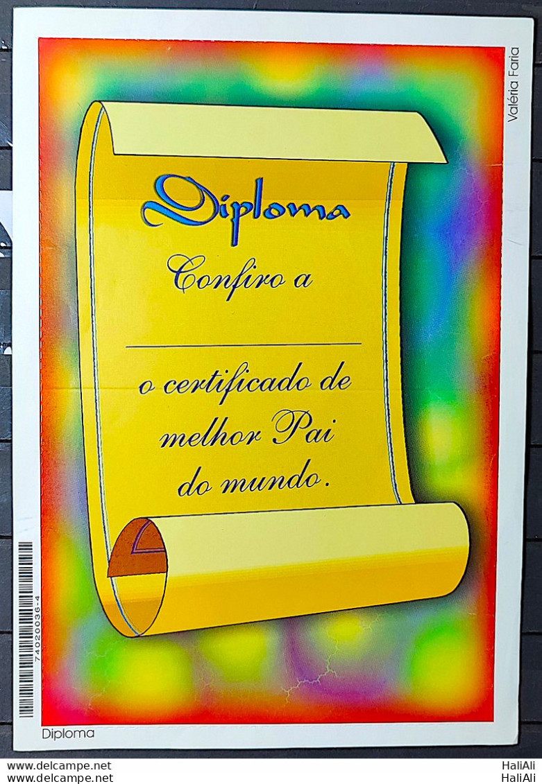 Brazil Aerogram Cod 109 FATHER DIPLOMA 2001 - Entiers Postaux