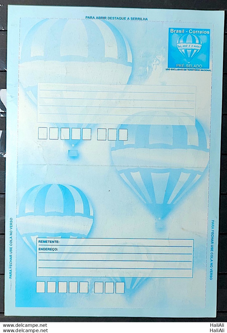 Brazil Aerogram Cod 109 FATHER DIPLOMA 2001 - Enteros Postales