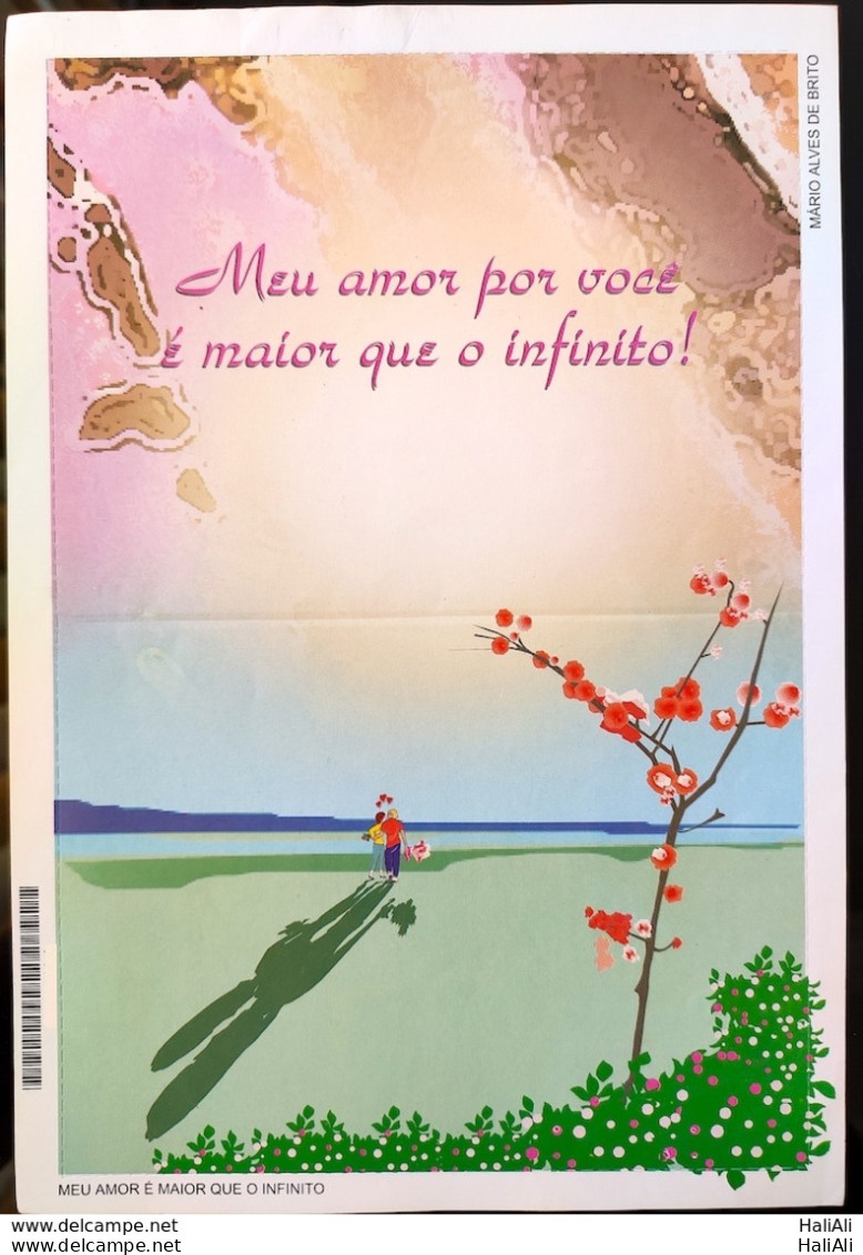 Brazil Aerogram Cod 106 Boyfriend My Greatest Infinite Love 2001 - Postal Stationery