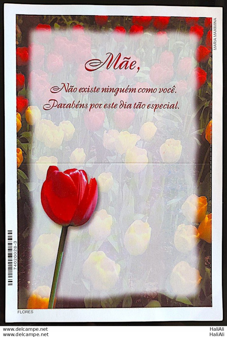 Brazil Aerogram Cod 101 Social Mothers Day Flores 2001 - Ganzsachen