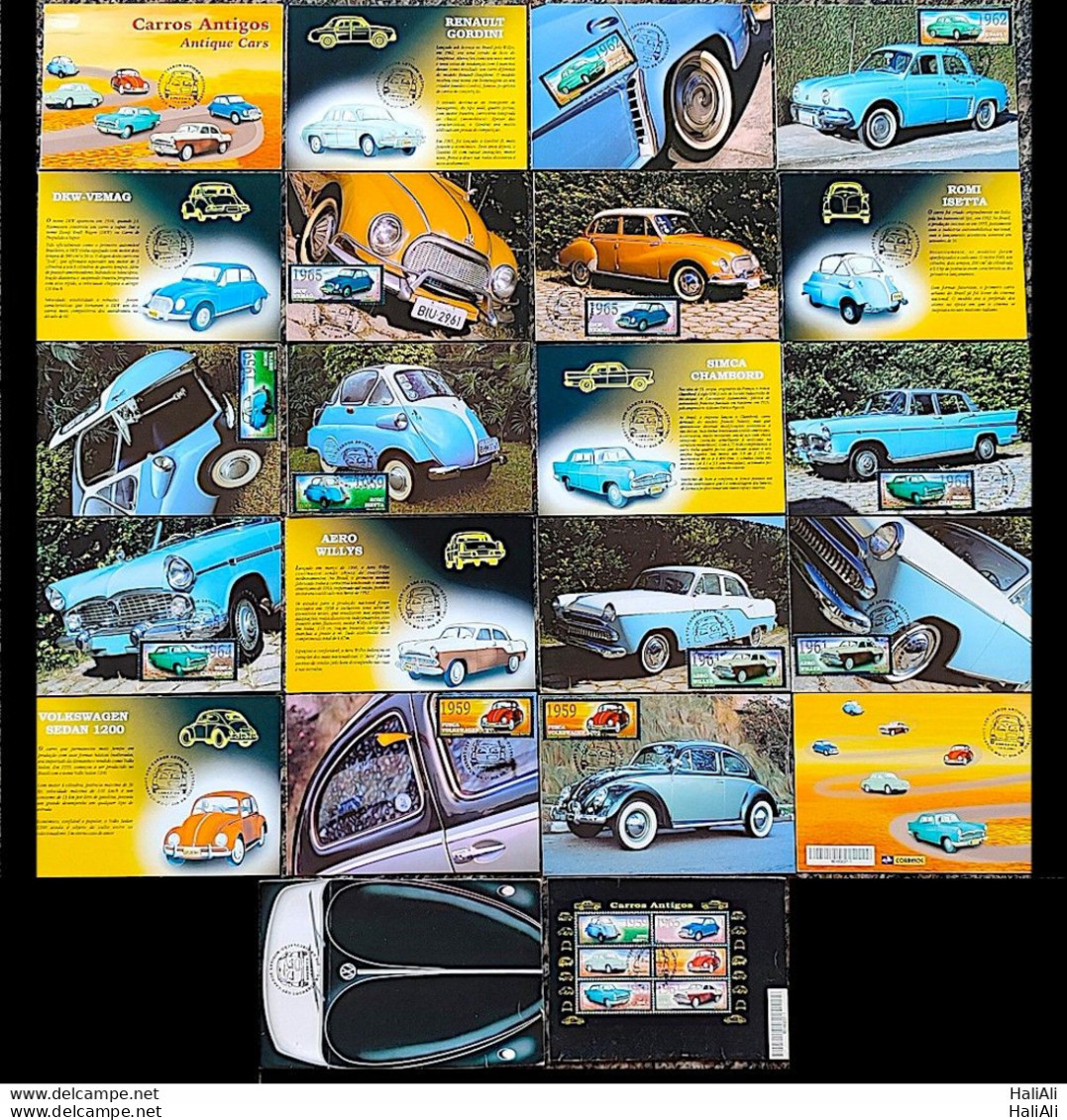 BRAZIL Maximmum Card Old Cars 2001 Postcard - Other & Unclassified