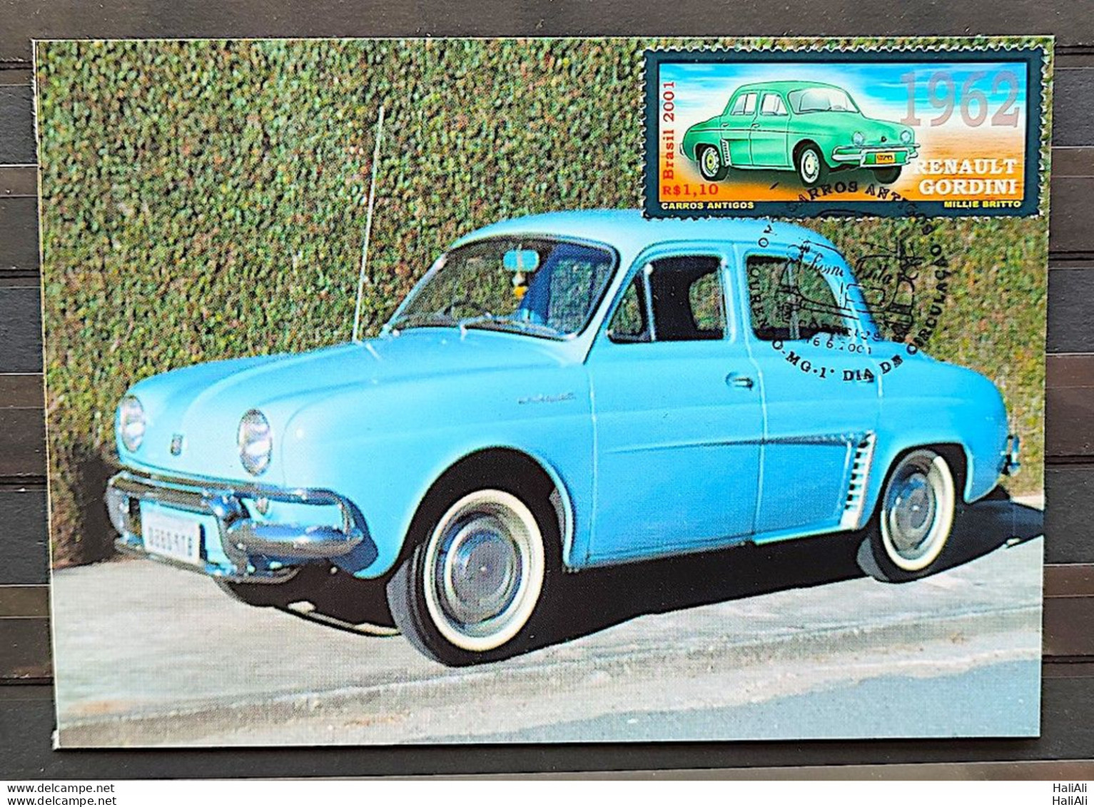 BRAZIL Maximmum Card Old Cars 2001 Postcard