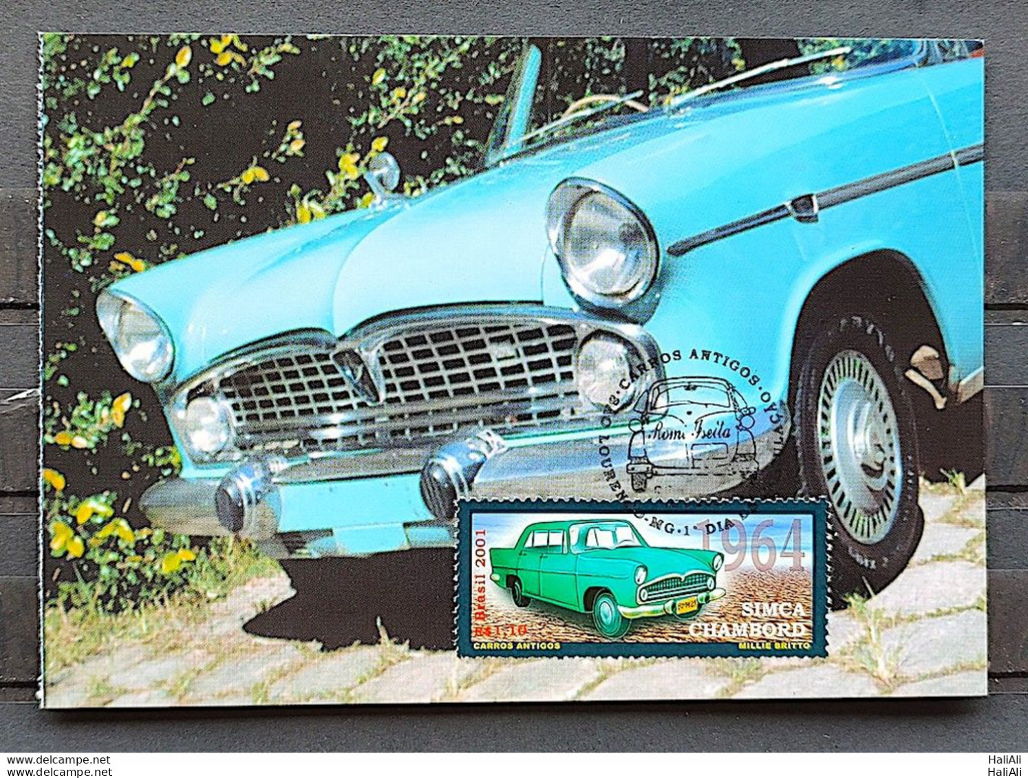 BRAZIL Maximmum Card Old Cars 2001 Postcard