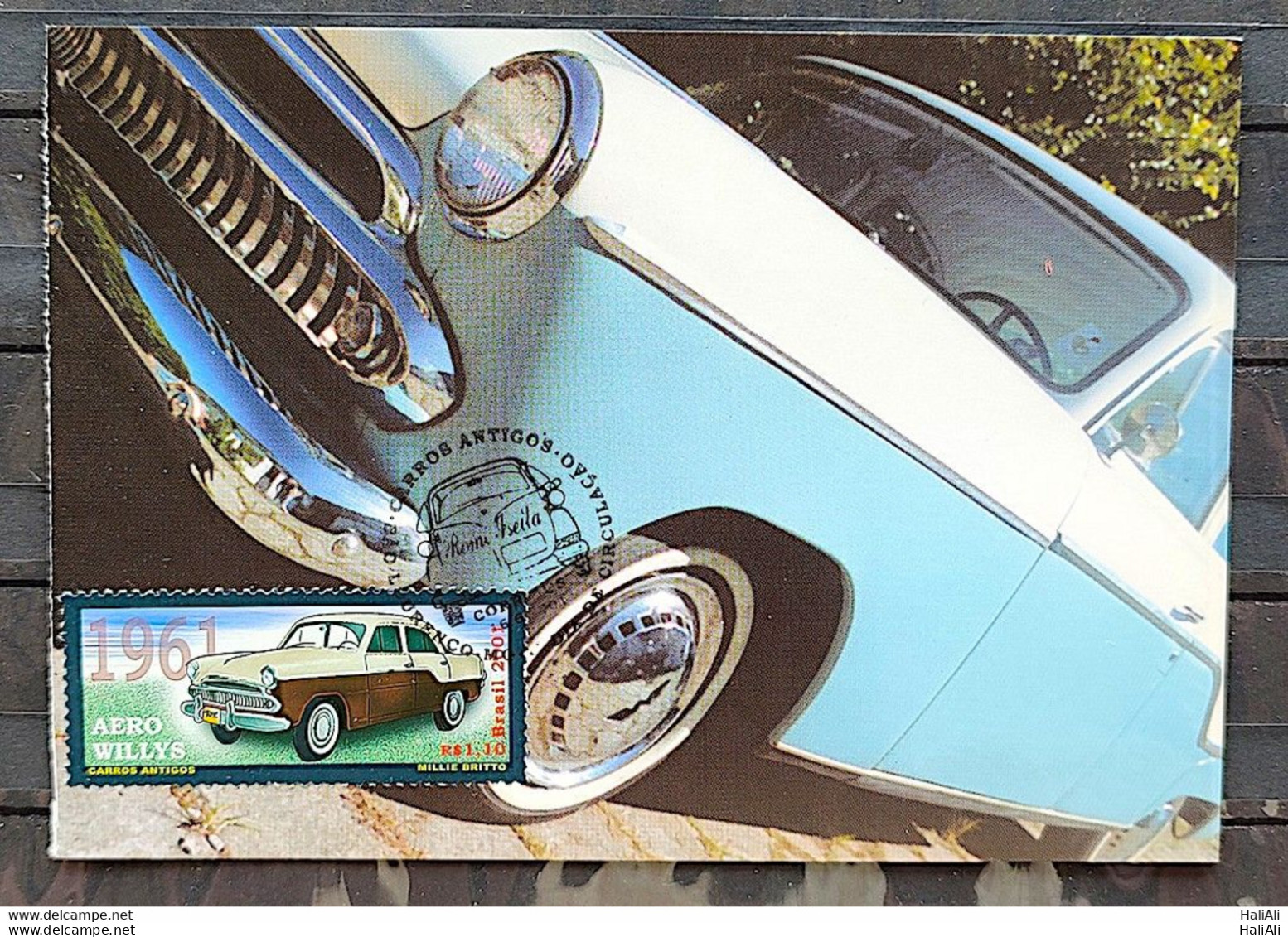 BRAZIL Maximmum Card Old Cars 2001 Postcard