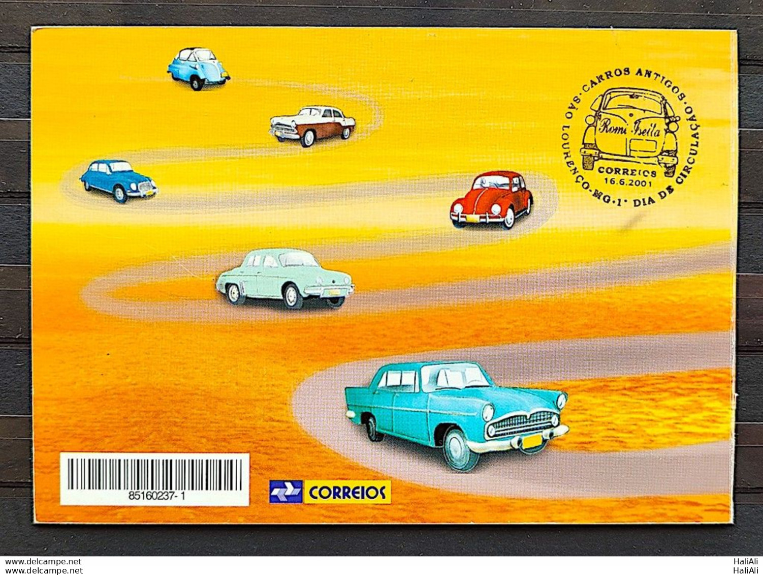 BRAZIL Maximmum Card Old Cars 2001 Postcard