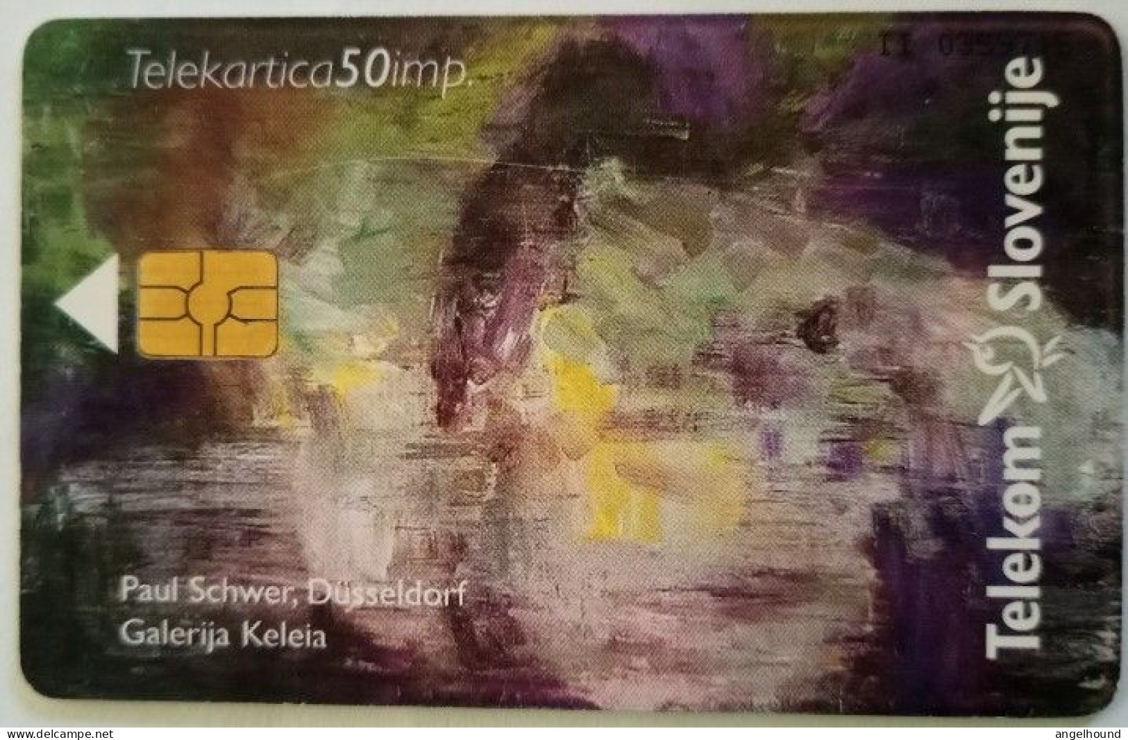 Slovenia 50 Unit Chip Card - Paul Schwer / Dusseldorf Galerija Kelera / Zdruzenje Sloven - Eslovenia