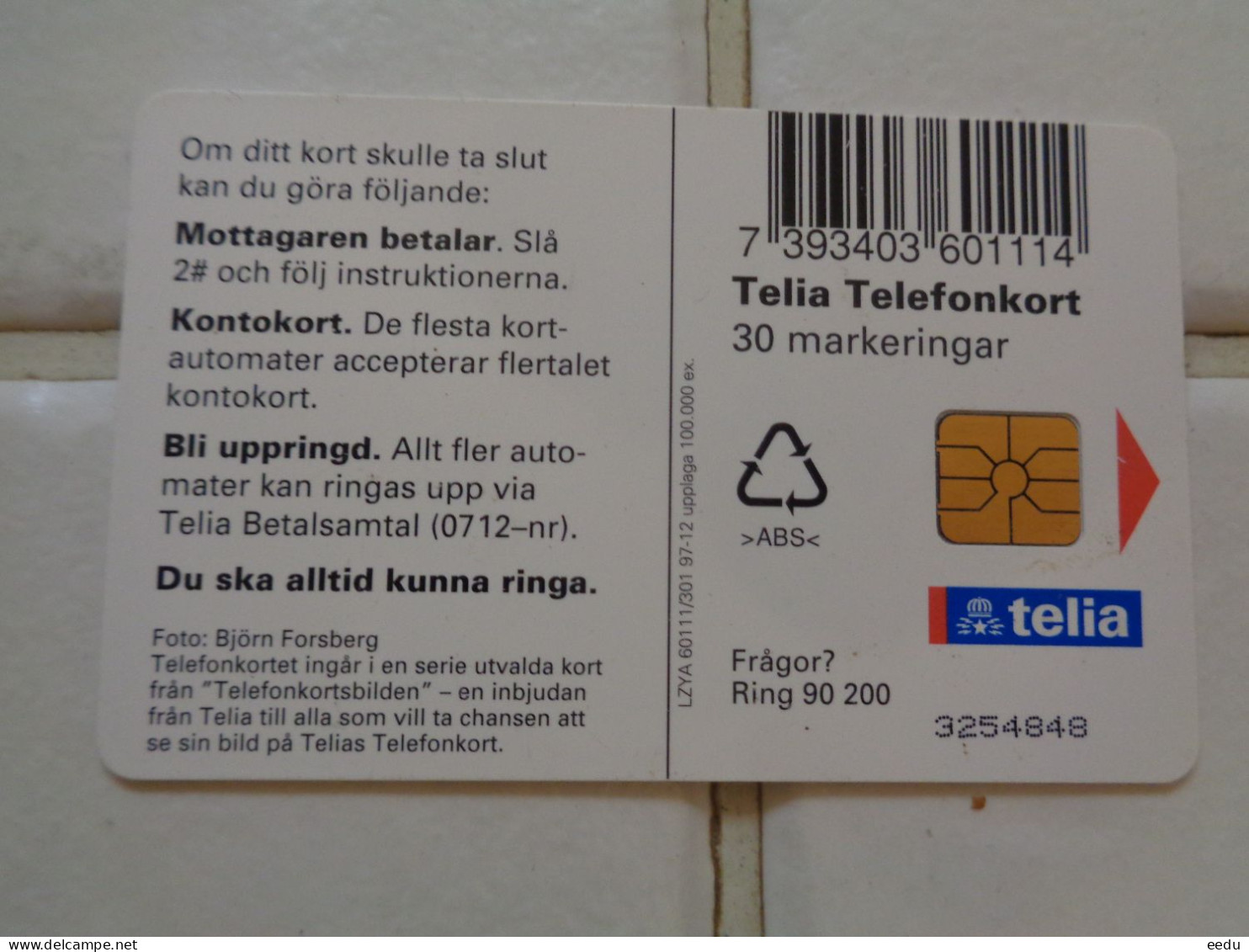 Sweden Phonecard - Suecia